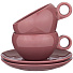 Набор чайный фарфор, 4 предмета, на 2 персоны, 290 мл, Bronco, Fusion, 263-1150, брусничный - фото 3