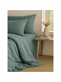 Постельное белье 2-спальное, простыня 240х260 см, 2 наволочки 50х70 см, пододеяльник 180х220 см, Silvano, вареный хлопок, Зеленый - фото 2