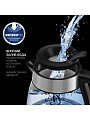 Чайник электрический Polaris, PWK 1211CGL Water Way Prо, 1.2 л, 2200 Вт, скрытый нагревательный элемент, стекло - фото 9