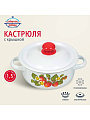Кастрюля эмалированная сталь, 1.5 л, крышка сталь, цилиндрическая, Сибирские товары, С1607/С1607.3/3С/3П/П/*59/*79, в ассортименте