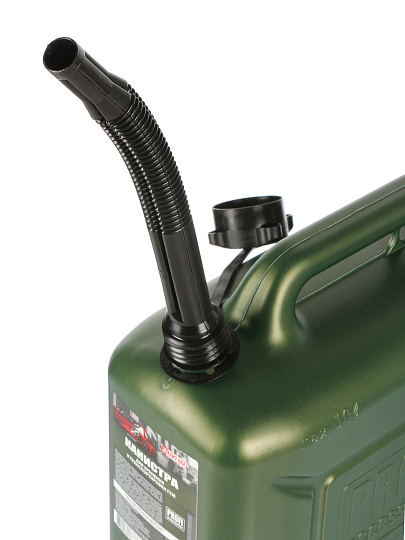 Канистра пластик, для топлива, 10 л, прямоугольная, с крышкой, оливковая, 55331, Profi, 3Ton