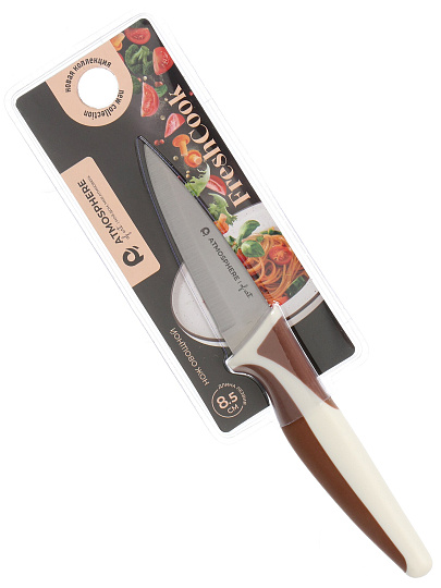 Нож кухонный Atmosphere, FreshCook, для овощей, нержавеющая сталь, 8.5 см, нейлон, AT-K4313