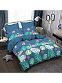 Постельное белье 2-спальное, простыня 215х220 см, 2 наволочки 70х70 см, 2 наволочки 50х70 см, пододеяльник 180х210 см, Buenas Noches, сатин, в подарочной упаковке, Exotic