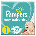 Подгузники детские Pampers, Newborn, 1, 0 - 5 кг, 27 шт, унисекс