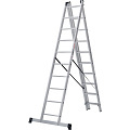 Лестница приставная, 3 секции, 10 ступеней, алюминий, 2.5 м, 150 кг, NV 1230, 1230310