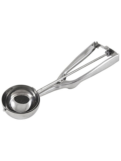 Ложка для мороженного, нержавеющая сталь, 25х6 см, механическая, навеска, Mallony, 003880