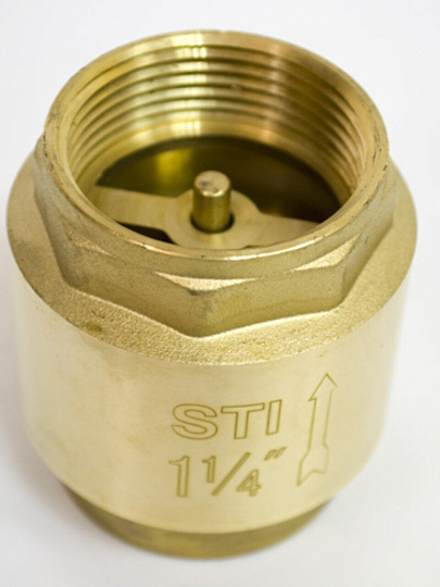 Клапан обратный 1&quot;1/ 4, латунь, DN 32, пружинный, New, STI