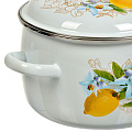 Кастрюля эмалированная сталь, 5.5 л, с крышкой, крышка сталь, сферический, Сибирские товары, Лимоны, 3MC221P, индукция - фото 2