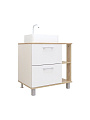 Тумба Doratiz, Гавайи 70, 2 ящика, под умывальник Luna 50, Venera 70, напольная, белый, дуб сонома, 9908.182 - фото 5
