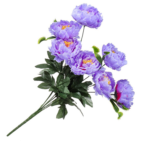 Цветок искусственный декоративный пасхальный, Пион, 60 см, в ассортименте, FB109
