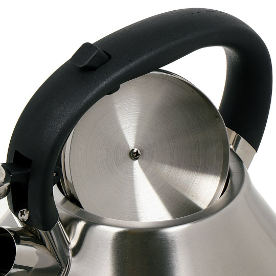 Чайник нержавеющая сталь, 3 л, со свистком, матовый, Hoffmann, индукция, серебрянный, НМ 55210