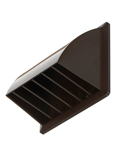 Выход стенной пластик, вытяжной, 175х175 мм, с обратным клапаном, с фланцем D125, коричневый, Event, 175К125ФВ кор