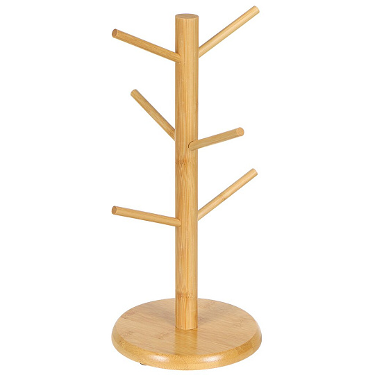 Подставка для кружек, дерево, 15х34 см, 6 крючков, Y4-4376