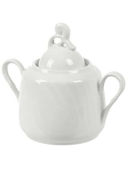 Сахарница 400 мл, фарфор, 15х13.3 см, Добрушский фарфоровый завод, Голубка Белье, 6С0085Ф34