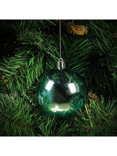 Елочный шар 6 шт, бирюза, 8 см, SYQB-0122311