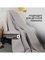 Покрывало 2-спальное, 200х180 см, 100% полиэстер, стеганое, Silvano, Жатка Элегант, светло-серое - фото 6