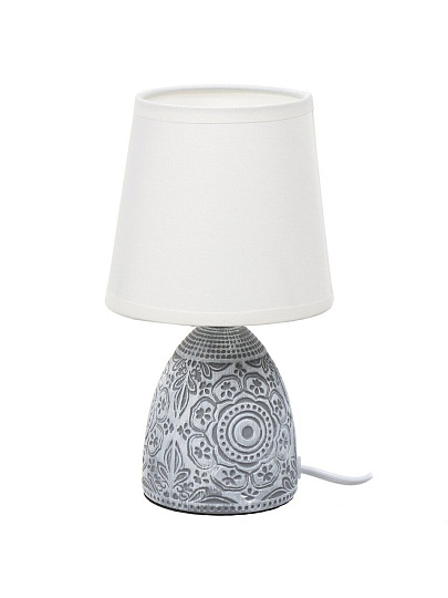 Светильник настольный E14, серый, абажур белый, RL-TL013