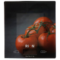 Весы кухонные электронные, стекло, Rion, Томаты, точность 1 г, до 5 кг, LCD-дисплей, PT-893
