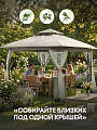 Шатер с москитной сеткой, серый, 3х3х2.65 м, четырехугольный, Green Days, DU328-orig - фото 4