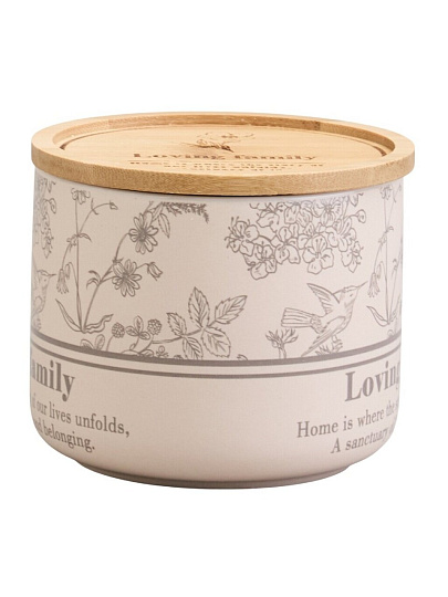 Кружка фарфор, 400 мл, Loving Family, с бамбуковой крышкой, Lefard, 756-476