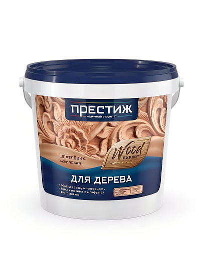 Шпатлевка Престиж, акриловая, по дереву, для внутренних и наружных работ, палисандр, 1 кг