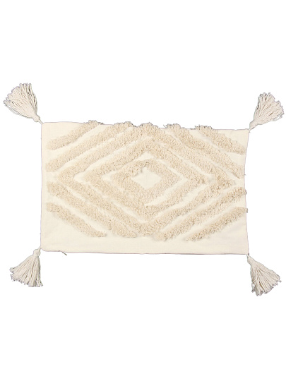 Наволочка декоративная Бохо, канвас, 30 х 48 см, бежевая, A130186