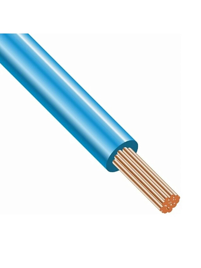 Провод ПуГВ нг LS (A) (ПВЗ), 1х1 мм², 500 м, медь, синий, ККЗ, KKZ40-00010368
