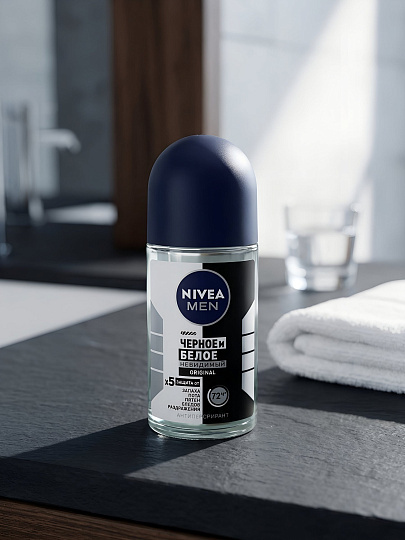 Дезодорант Nivea, Невидимая защита для черного и белого, для мужчин, ролик, 50 мл