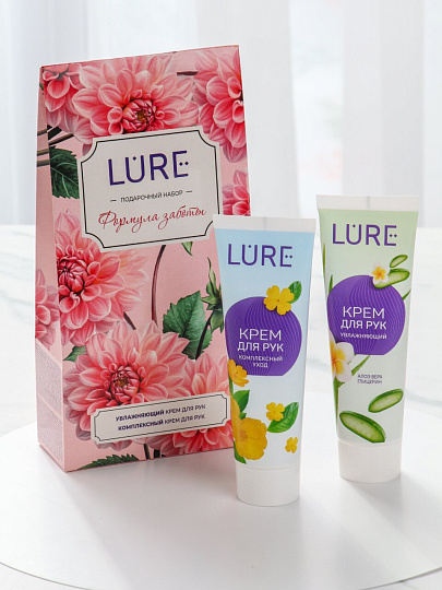 Набор подарочный для женщин, Lure, крем для рук, увлажняющий 75 мл, крем для рук, комплексный 75 мл