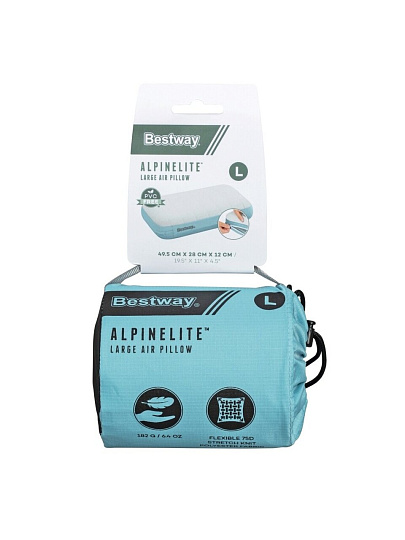 Подушка надувная для кемпинга, Bestway, AlpineLite, 49.5х28х12 см, 69625