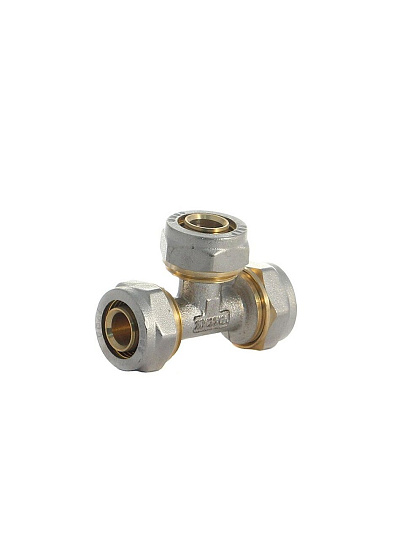 Металлопластиковый тройник d20 мм, с цангой, Frap, F303.2020
