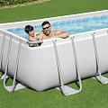 Бассейн каркасный Bestway, 549х274х122 см, Power Steel Rectangular, 56465, фильтр-насос, лестница, тент, 14812 л, поплавок-дозатор - фото 10
