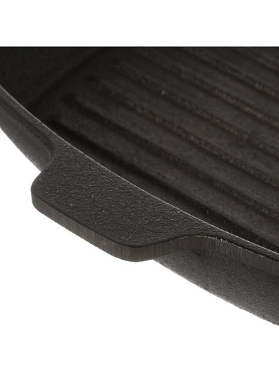 Сковорода-гриль чугун, 28 см, Гурман, DavrMetall, с литой ручкой, квадрат, индукция