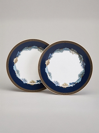 Набор тарелок закусочный, фарфор, 2 шт, 20.5 см, круглый, Art Collection, Lefard, 590-694