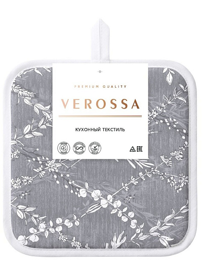 Прихватка 20х20 см, 100% хлопок, Verossa, Серебряный век Вид 1, 765914