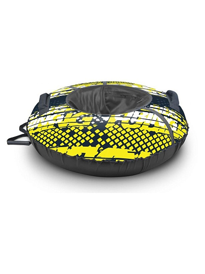 Санки-ватрушка Nika, Sport, 70 см, 70 кг, с буксировочным тросом, с ручками, лимонные, ТБ2К-70/32