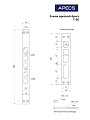 Замок врезной Apecs, T-05-CR, 7201, без ручки, цилиндровый, хром - фото 4
