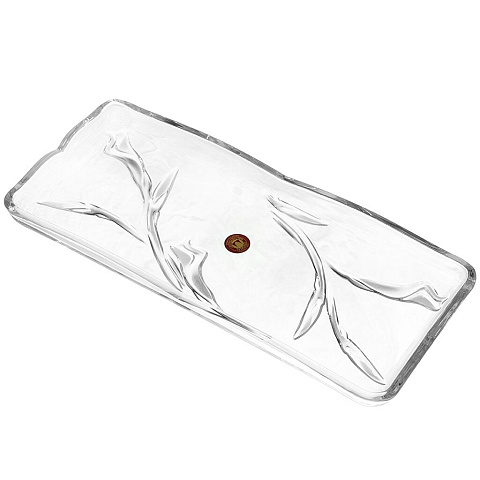 Блюдо стекло закаленное, для канапе, 34.5 см, бесцветное, Ева, Walther Glas, 2020