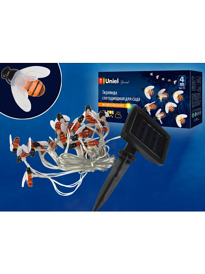 Фонарь садовый Uniel, Beels USL-S-127/PT4000, на солнечной батарее, подвесной, 20*0.06 Вт, пластик, 10х19 см