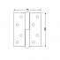 Петля врезная для деревянных дверей, Аллюр, 100х70х2.5 мм, левая, L1-LH-WW, 1138, 2 шт, коробка, белая - фото 2