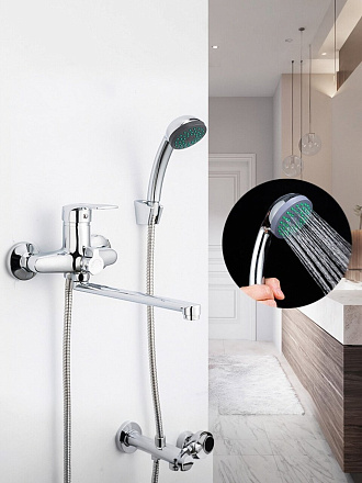 Смеситель для ванны, Frap, с картриджем, хром, F22701-B