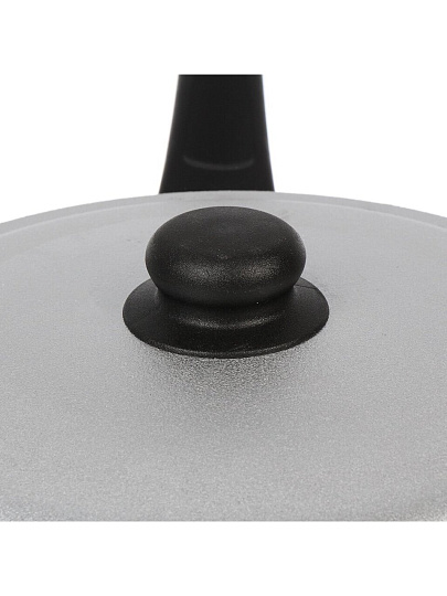 Сковорода литой алюминий, 24 см, Гардарика, с крышкой, бакелитовая ручка, 243