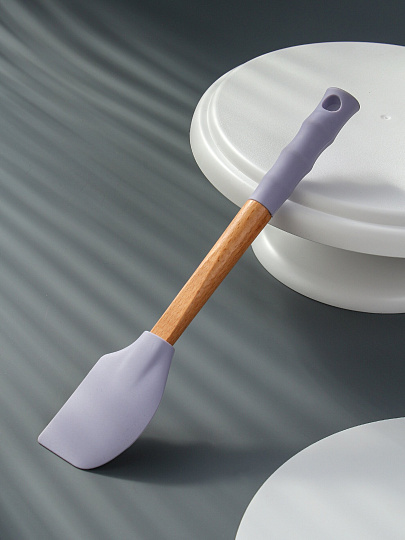 Лопатка кулинарная силикон-бамбук, см, навеска, Daniks, Лаванда, Y4-9601