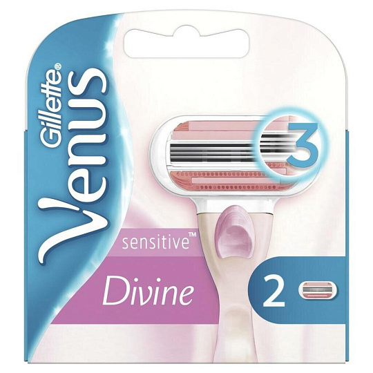 Сменные кассеты для бритья женские Venus Divine Sensitive, 2 шт