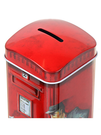 Копилка Красная будка, 7х7х17 см, металл, Y6-6107, в ассортименте