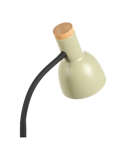 Светильник напольный E27, 40 Вт, светло-зелёный, Camelion, KD-435F C16, 15577, металл + деревянный декор