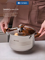Кастрюля нержавеющая сталь, 3.8 л, крышка стекло, Daniks, Веллингтон, GS-01415-20CA, индукция - фото 6