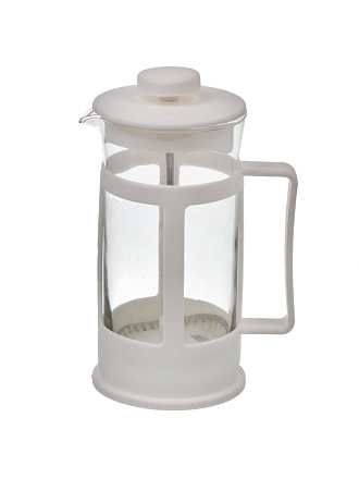 Френч-пресс 350 мл, стекло, пластик, Basic, в ассортименте, АТ-К1218