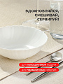 Салатник стеклокерамика, круглый, 15х5 см, 0.44 л, Белый опал, Daniks, TW60 - фото 3