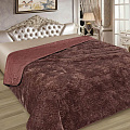 Покрывало (230х250 см) микрофибра с мехом, Марианна Элит 02 шоколад